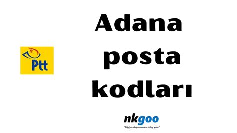 Adana posta kodu